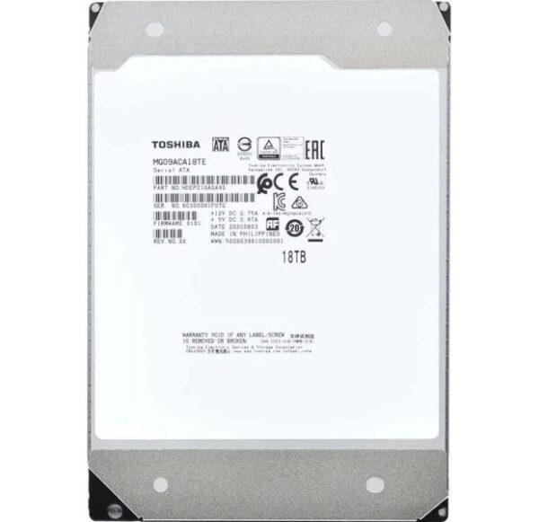 HDD|TOSHIBA|18TB|SATA|512 MB|7200 rpm|3,5"|MG09ACA18TE - Image 2