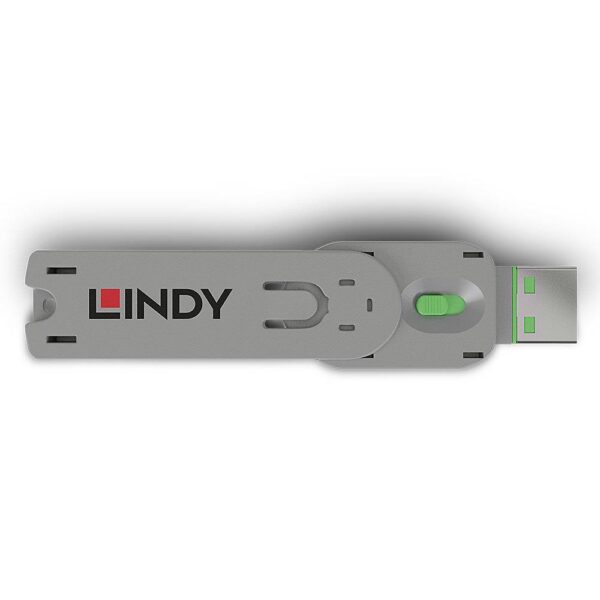 USB PORT BLOCKER KEY/GREEN 40621 LINDY - Image 2