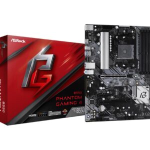 Mainboard|ASROCK|AMD B550|SAM4|ATX|2xPCI-Express 3.0 1x|1xPCI-Express 3.0 4x|2xM.2|1xPCI-Express 4.0 16x|Memory DDR4|Memory slots 4|1xHDMI|2xAudio-In|1xAudio-Out|6xUSB 3.2|1xPS/2|1xRJ45|B550PHANTOMGAMING4