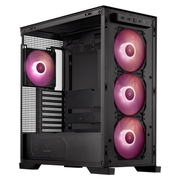 Case|ASUS|TUF Gaming GT302 ARGB|MidiTower|Case product features Transparent panel|Not included|ATX|EATX|MicroATX|MiniITX|Colour Black|TUFGAMINGGT302ARGBBK - Image 4