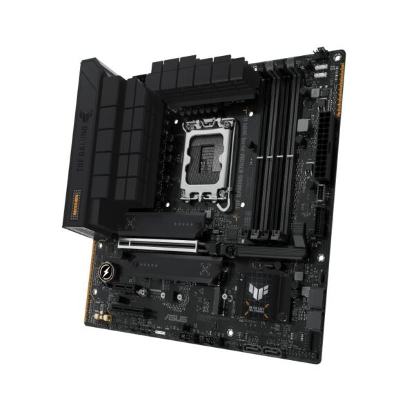 Mainboard|ASUS|Intel B760 Express|LGA1700|Micro-ATX|Memory slots 4|1xPCI-Express 3.0 1x|1xPCI-Express 4.0 4x	|1xPCI-Express 5.0 16x|3xM.2|1xHDMI|1xDisplayPort|4xUSB 2.0|3xUSB 3.2|1xUSB-C|1xOptical S/PDIF|1xRJ45|5xAudio port|TUFGAMINGB760M-PLUS - Image 3