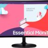 LCD Monitor|SAMSUNG|LS24C362EAUXEN|24"|Curved|Panel VA|1920x1080|16:9|75 Hz|Matte|4 ms|Colour Black|LS24C362EAUXEN