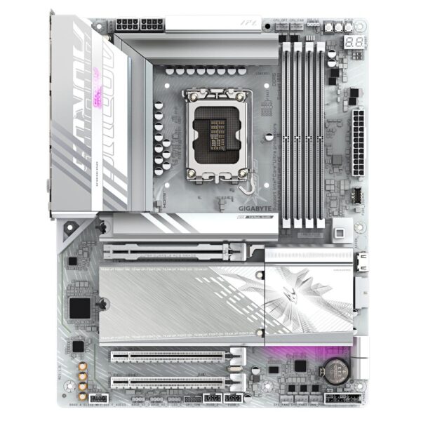 Mainboard|GIGABYTE|Intel B860 Express|LGA1851|ATX|Memory DDR5|Memory slots 4|3xPCI-Express 16x|2xM.2|1xHDMI|1xDisplayPort|1xAudio-In|1xAudio-Out|4xUSB 2.0|6xUSB 3.2|1xUSB-C|1xOptical S/PDIF|1xRJ45|B860AELITEWF7ICE1.0 - Image 3