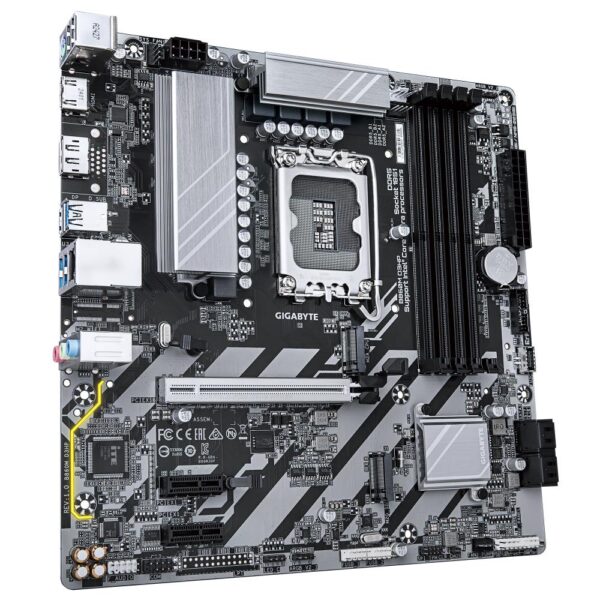 Mainboard|GIGABYTE|Intel B860 Express|LGA1851|Micro-ATX|Memory DDR5|Memory slots 4|2xPCI-Express 1x|1xPCI-Express 16x|2xM.2|1xHDMI|1xDisplayPort|1xAudio-In|1xAudio-Out|1xMicrophone|3xUSB 2.0|3xUSB 3.2|1xPS/2|1xRJ45|B860MD3HP1.0 - Image 4