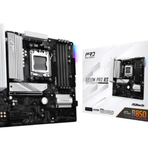 Mainboard|ASROCK|AMD B850|SAM5|Micro-ATX|Memory DDR5|Memory slots 4|1xPCI-Express 4.0 4x	|1xPCI-Express 5.0 16x|1xM.2|1xHDMI|1xDisplayPort|1xAudio-In|1xAudio-Out|1xMicrophone|4xUSB 2.0|3xUSB 3.2|1xUSB-C|1xRJ45|B850MPRORS