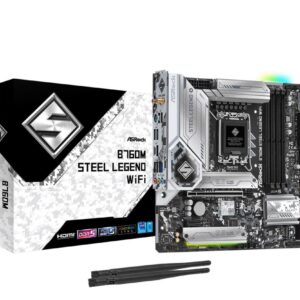 Mainboard|ASROCK|Intel B760 Express|LGA1700|Micro-ATX|Memory DDR5|Memory slots 4|1xPCI-Express 4.0 1x|1xPCI-Express 5.0 16x|4xM.2|1xHDMI|1xDisplayPort|2xUSB 2.0|5xUSB 3.2|1xUSB-C|1xPS/2|1xRJ45|3xAudio port|B760MSTEELLEGENDWIFI