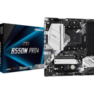 Mainboard|ASROCK|AMD B550|SAM4|MicroATX|1xPCI-Express 3.0 1x|1xPCI-Express 3.0 16x|1xM.2|1xPCI-Express 4.0 16x|Memory DDR4|Memory slots 4|1x15pin D-sub|1xHDMI|1xDisplayPort|2xUSB 2.0|1xUSB type C|5xUSB 3.2|1xPS/2|1xRJ45|3xAudio port|B550MPRO4