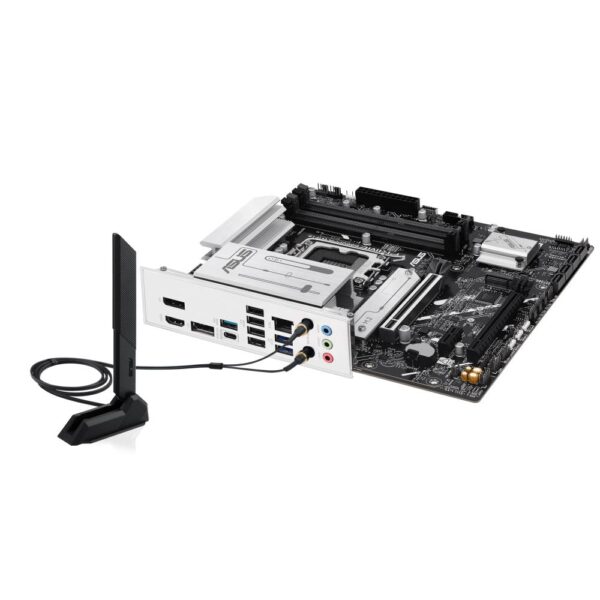 Mainboard|ASUS|Intel B860 Express|LGA1851|Micro-ATX|Memory DDR5|Memory slots 4|1xPCI-Express 4.0 1x|1xPCI-Express 4.0 16x|1xPCI-Express 5.0 16x|2xM.2|1xHDMI|1xDisplayPort|7xUSB 2.0|1xUSB-C|1xUSB-C w/Thunderbolt|1xOptical S/PDIF|1xRJ45|3xAudio port|PRIMEB860M-AWIFI - Image 5
