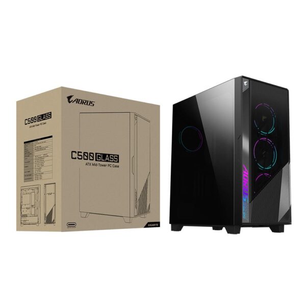 Case|GIGABYTE|AORUS C500 GLASS|MidiTower|Not included|ATX|EATX|MicroATX|MiniITX|Colour Black|GB-AC500GST - Image 10