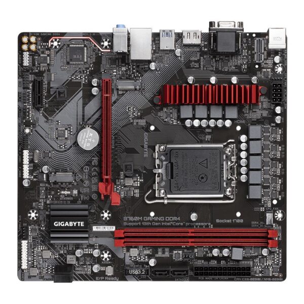 Mainboard|GIGABYTE|Intel B760 Express|LGA1700|Micro-ATX|Memory DDR4|Memory slots 2|1xPCI-Express 3.0 1x|1xPCI-Express 4.0 16x|2xM.2|1x15pin D-sub|1xHDMI|1xDisplayPort|2xAudio-In|1xAudio-Out|2xUSB 2.0|3xUSB 3.2|1xUSB-C|1xPS/2|1xRJ45|B760MGAMINGDDR41.1 - Image 3