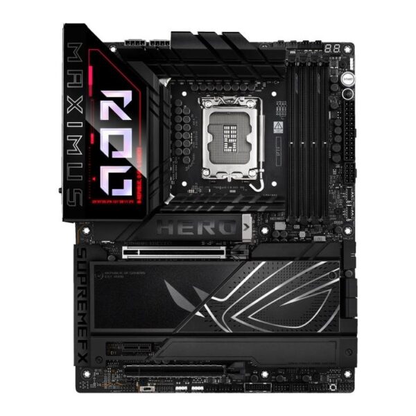 Mainboard|ASUS|Intel Z890|LGA1851|ATX|Memory DDR5|Memory slots 4|1xPCI-Express 4.0 1x|1xPCI-Express 4.0 16x|1xPCI-Express 5.0 16x|6xM.2|1xHDMI|1xAudio-In|1xAudio-Out|4xUSB 3.0|4xUSB 3.1|1xUSB-C|2xUSB-C w/Thunderbolt|1xOptical S/PDIF|2xRJ45|ROGMAXIMUSZ890HERO - Image 2