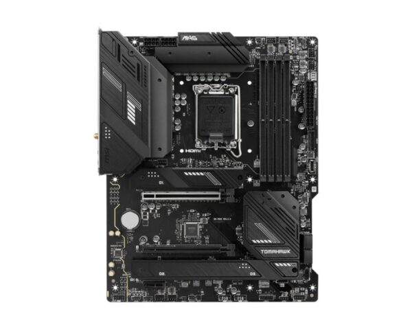 Mainboard|MSI|Intel B760 Express|LGA1700|ATX|Memory DDR5|Memory slots 4|1xPCI-Express 1x|2xPCI-Express 16x|3xM.2|1xHDMI|1xDisplayPort|4xUSB 2.0|4xUSB 3.2|1xUSB-C|1xOptical S/PDIF|1xRJ45|5xAudio port|MAGB760TOMAHAWKWIFI - Image 2