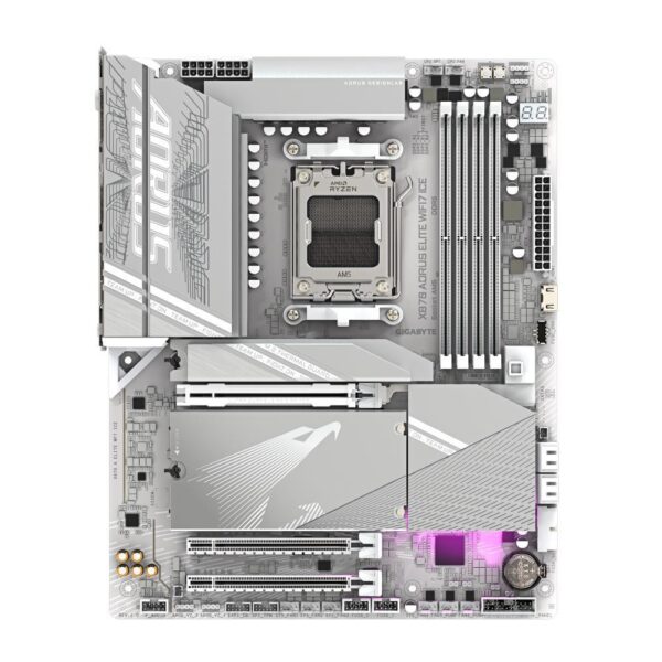 Mainboard|GIGABYTE|AMD X870E|SAM5|ATX|Memory DDR5|Memory slots 4|1xPCI-Express 3.0 2x|1xPCI-Express 4.0 4x	|1xPCI-Express 5.0 16x|4xM.2|1xHDMI|4xUSB 2.0|6xUSB 3.2|2xUSB-C|1xOptical S/PDIF|1xRJ45|2xAudio port|X870AELITEWF7ICE1.1 - Image 2