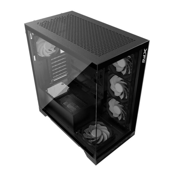 Case|ADATA|XPG Invader X|MidiTower|Case product features Transparent panel|Not included|ATX|MicroATX|MiniITX|Colour Black|INVADERXMT-BKCWW - Image 2