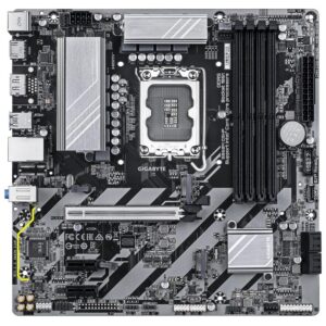 Mainboard|GIGABYTE|Intel B860 Express|LGA1851|Micro-ATX|Memory DDR5|Memory slots 4|2xPCI-Express 1x|1xPCI-Express 16x|2xM.2|1xHDMI|1xDisplayPort|1xAudio-In|1xAudio-Out|1xMicrophone|3xUSB 2.0|3xUSB 3.2|1xPS/2|1xRJ45|B860MD3HP1.0