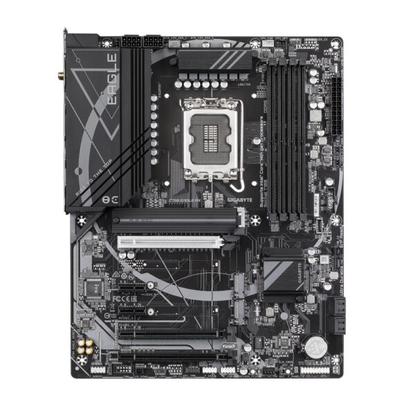 Mainboard|GIGABYTE|Intel Z790|LGA1700|ATX|Memory DDR5|Memory slots 4|2xPCI-Express 3.0 1x|1xPCI-Express 3.0 16x|1xPCI-Express 4.0 16x|1xPCI-Express 5.0 16x|3xM.2|1xHDMI|1xDisplayPort|2xUSB 2.0|5xUSB 3.2|1xUSB-C|1xPS/2|1xRJ45|3xAudio port|Z790EAGLEAX - Image 2