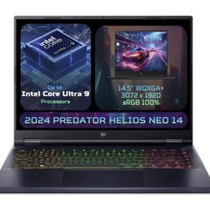 Notebook|ACER|Predator|Helios Neo 14|PHN14-51-920M|CPU  Core Ultra|u9-185H|2300 MHz|14.5"|3072x1920|RAM 32GB|LPDDR5x|SSD 1TB|NVIDIA GeForce RTX 4070|8GB|ENG|Card Reader microSD|Windows 11 Home|Black|1.9 kg|NH.QRNEL.001