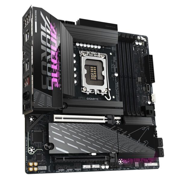 Mainboard|GIGABYTE|Intel B860 Express|LGA1851|Micro-ATX|Memory DDR5|Memory slots 4|2xPCI-Express 16x|3xM.2|1xHDMI|1xDisplayPort|1xAudio-In|1xAudio-Out|4xUSB 2.0|6xUSB 3.2|1xUSB-C|1xOptical S/PDIF|1xRJ45|B860MAELITEWIFI6E1.0 - Image 3