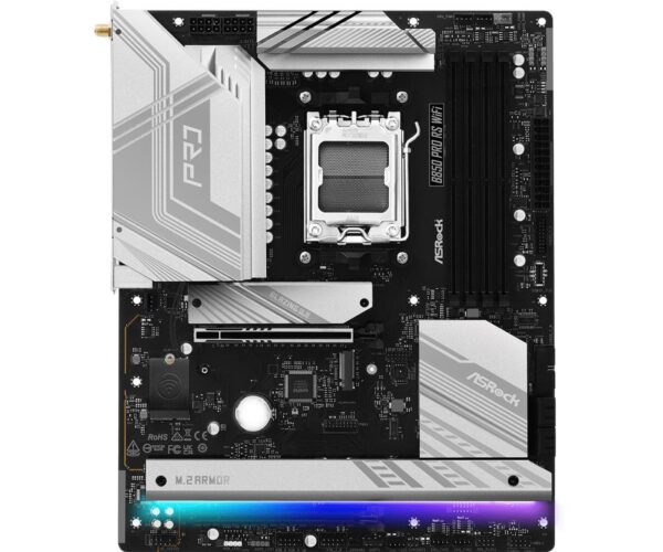 Mainboard|ASROCK|AMD B850|SAM5|ATX|Memory DDR5|Memory slots 4|1xPCI-Express 4.0 16x|1xPCI-Express 5.0 16x|1xM.2|1xHDMI|1xAudio-In|1xAudio-Out|1xMicrophone|6xUSB 2.0|4xUSB 3.2|2xUSB-C|1xRJ45|B850PRORSWIFI - Image 3
