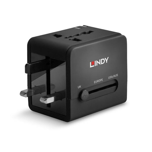 CHARGER USB TRAVEL 2PORT/73110 LINDY - Image 2