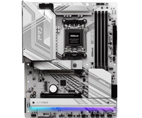 Mainboard|ASROCK|AMD X870|SAM5|ATX|Memory DDR5|Memory slots 4|1xPCI-Express 4.0 16x|1xPCI-Express 5.0 16x|4xM.2|1xHDMI|6xUSB 2.0|4xUSB 3.2|2xUSB-C|1xOptical S/PDIF|1xRJ45|2xAudio port|X870PRORS - Image 2
