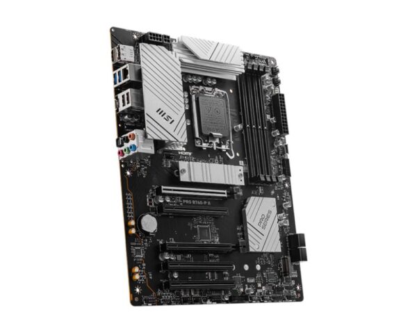 Mainboard|MSI|Intel B760 Express|LGA1700|Memory DDR5|Memory slots 4|5xPCI-Express 5.0 16x|2xM.2|1xHDMI|1xDisplayPort|2xUSB 2.0|2xUSB 3.2|1xUSB-C|1xOptical S/PDIF|1xRJ45|5xAudio port|PROB760-PII - Image 3