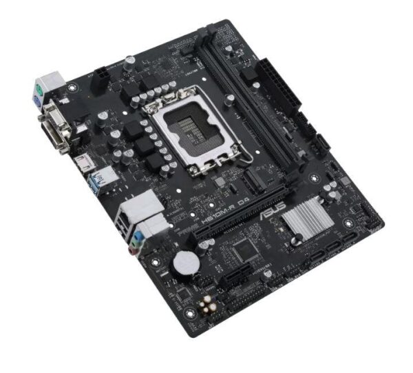 Mainboard|ASUS|Intel H610|LGA1700|Micro-ATX|Memory DDR4|Memory slots 2|1xPCI-Express 1x|1xPCI-Express 16x|1xM.2|1x15pin D-sub|2xDVI-D|1xHDMI|2xUSB 2.0|2xUSB 3.2|2xPS/2|1xRJ45|3xAudio port|PRIMEH610M-RD4-SI - Image 2