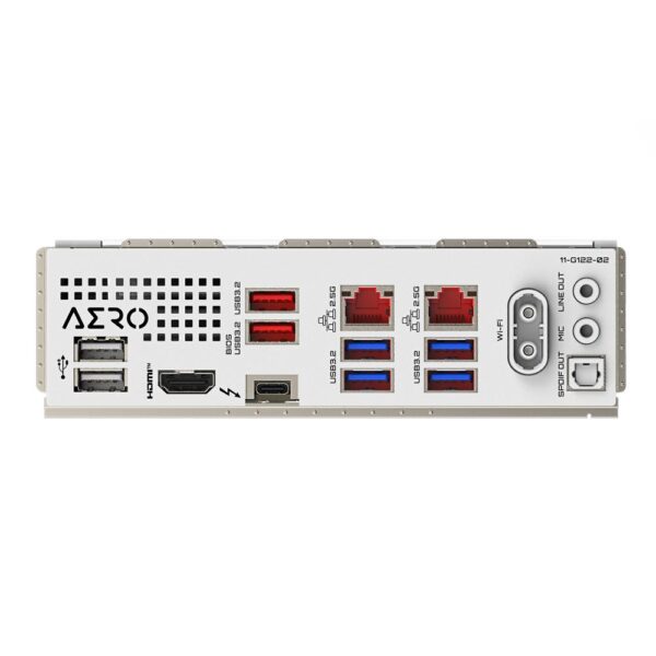 Mainboard|GIGABYTE|Intel Z890|LGA1851|ATX|Memory DDR5|Memory slots 4|1xPCI-Express 4.0 4x	|1xPCI-Express 5.0 8x|1xPCI-Express 5.0 16x|5xM.2|1xHDMI|2xUSB 2.0|4xUSB 3.2|1xUSB-C w/Thunderbolt|1xOptical S/PDIF|2xRJ45|2xAudio port|Z890AEROG - Image 5