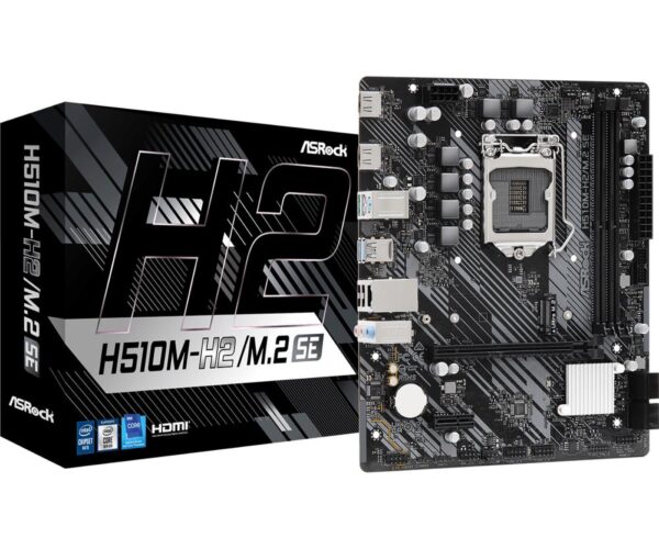 Mainboard|ASROCK|Intel H470 Express|LGA1200|Micro-ATX|Memory DDR4|Memory slots 2|1xPCI-Express 3.0 1x|1xPCI-Express 4.0 16x|1xM.2|2xHDMI|2xUSB 2.0|4xUSB 3.0|1xPS/2|1xRJ45|3xAudio port|H510M-H2/M.2SE