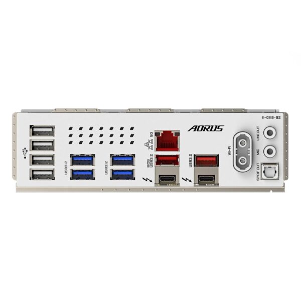 Mainboard|GIGABYTE|Intel Z890|LGA1851|ATX|Memory DDR5|Memory slots 4|1xPCI-Express 4.0 1x|1xPCI-Express 4.0 4x	|1xPCI-Express 5.0 16x|5xM.2|4xUSB 2.0|6xUSB 3.2|2xUSB-C w/Thunderbolt|1xOptical S/PDIF|1xRJ45|2xAudio port|Z890AORUSPROICE - Image 5