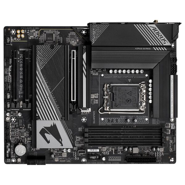 Mainboard|GIGABYTE|Intel B760 Express|LGA1700|ATX|Memory DDR4|Memory slots 4|2xPCI-Express 3.0 16x|1xPCI-Express 4.0 16x|3xM.2|1xHDMI|1xDisplayPort|4xUSB 2.0|5xUSB 3.2|1xUSB-C|1xOptical S/PDIF|1xRJ45|2xAudio port|B760AELITEAXDDR4 - Image 5