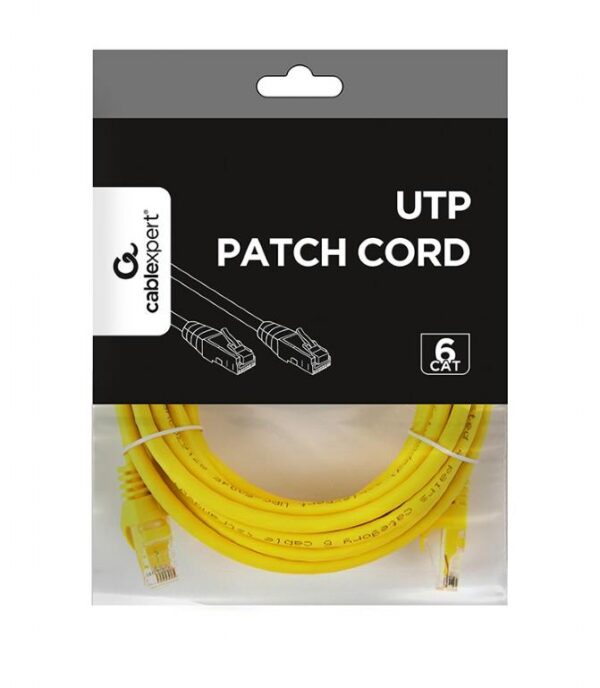 PATCH CABLE CAT6 UTP 5M/YELLOW PP6U-5M/Y GEMBIRD - Image 2