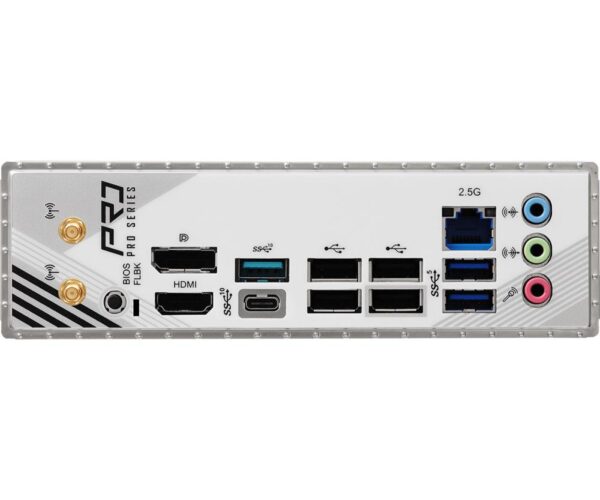 Mainboard|ASROCK|AMD B850|SAM5|Micro-ATX|Memory DDR5|Memory slots 4|1xPCI-Express 4.0 4x	|1xPCI-Express 5.0 16x|1xM.2|1xHDMI|1xDisplayPort|1xAudio-In|1xAudio-Out|1xMicrophone|4xUSB 2.0|3xUSB 3.2|1xUSB-C|1xRJ45|B850MPRORSWIFI - Image 6