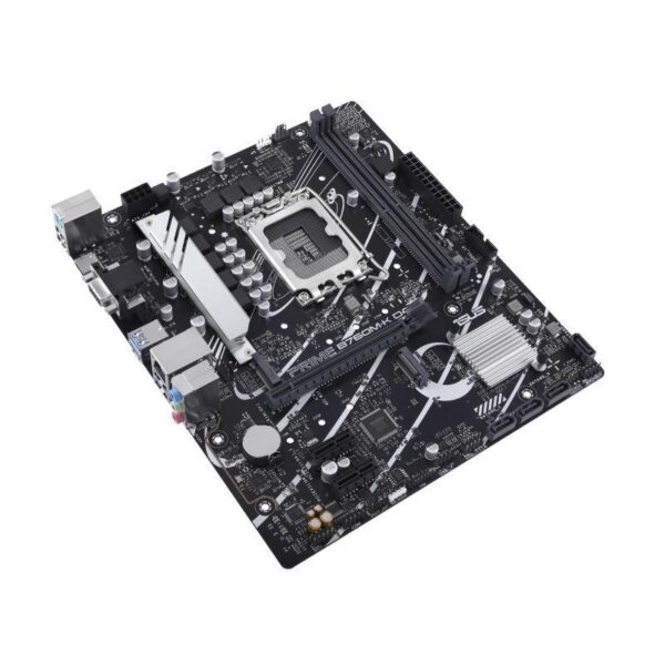 Mainboard|ASUS|Intel B760 Express|LGA1700|Micro-ATX|Memory DDR4|Memory slots 2|2xPCI-Express 4.0 1x|1xPCI-Express 4.0 16x|2xM.2|1x15pin D-sub|1xHDMI|2xUSB 2.0|4xUSB 3.2|1xPS/2|1xRJ45|3xAudio port|PRIMEB760M-KD4 - Image 4