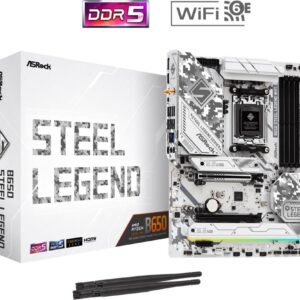 Mainboard|ASROCK|AMD B650|SAM5|ATX|Memory DDR5|Memory slots 4|1xPCI-Express 3.0 16x|1xPCI-Express 4.0 1x|1xPCI-Express 5.0 16x|1xM.2|1xHDMI|1xDisplayPort|8xUSB 2.0|3xUSB 3.2|2xUSB-C|1xRJ45|2xAudio port|B650STEELLEGENDWIFI