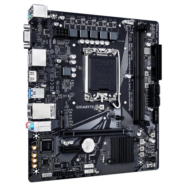 Mainboard|GIGABYTE|Intel H610|LGA1700|Micro-ATX|Memory DDR5|Memory slots 2|1xPCI-Express 3.0 1x|1xPCI-Express 4.0 16x|1xM.2|1x15pin D-sub|1xHDMI|2xDisplayPort|4xUSB 2.0|2xUSB 3.2|1xPS/2|1xRJ45|3xAudio port|H610MS2HV21.0 - Image 3