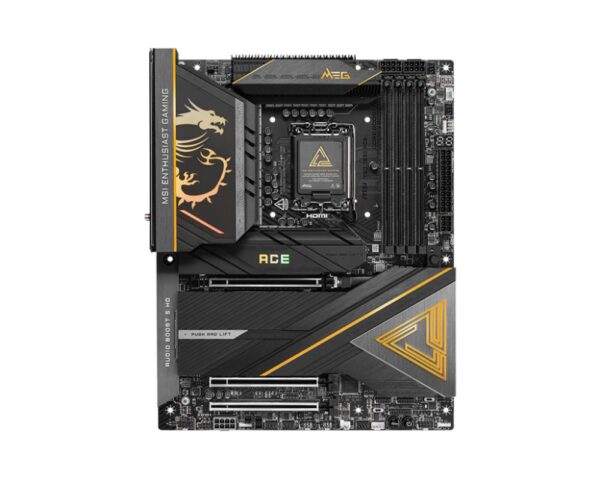 Mainboard|MSI|Intel Z890|LGA1851|ATX|Memory DDR5|Memory slots 4|3xPCI-Express 16x|5xM.2|1xHDMI|1xAudio-In|1xAudio-Out|11xUSB 3.1|2xUSB-C|2xUSB-C w/Thunderbolt|1xOptical S/PDIF|1xRJ45|MEGZ890ACE - Image 2