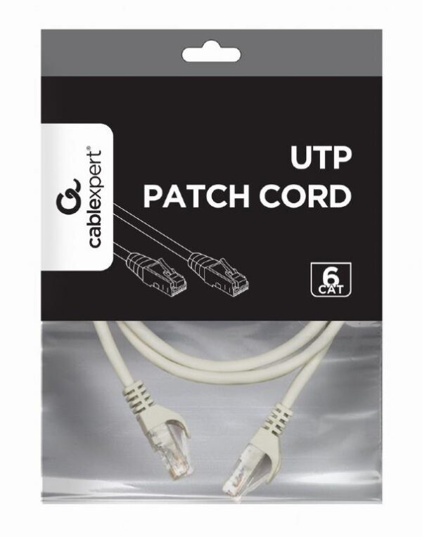 PATCH CABLE CAT6 UTP 1M/GREY PP6U-1M GEMBIRD - Image 2