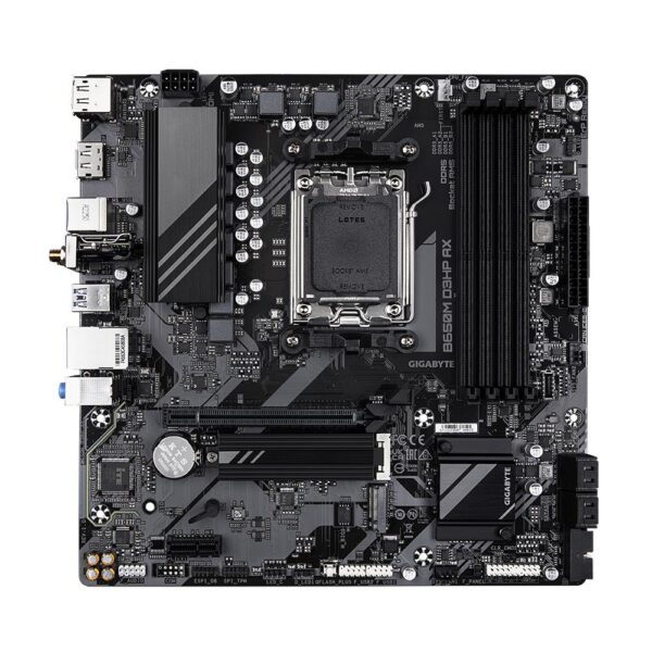 Mainboard|GIGABYTE|AMD B650|SAM5|Micro-ATX|Memory DDR5|Memory slots 4|1xPCI-Express 16x|1xPCI-Express 3.0 1x|2xM.2|1xHDMI|2xDisplayPort|2xUSB 2.0|4xUSB 3.2|1xUSB-C|1xPS/2|1xRJ45|3xAudio port|B650MD3HPAX - Image 2