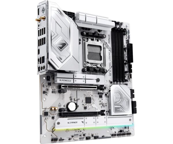 Mainboard|ASROCK|AMD X870|SAM5|ATX|Memory DDR5|Memory slots 4|1xPCI-Express 4.0 16x|1xPCI-Express 5.0 16x|4xM.2|1xHDMI|4xUSB 2.0|5xUSB 3.2|2xUSB-C|1xOptical S/PDIF|1xRJ45|2xAudio port|X870STEELLEGENDWIFI - Image 3