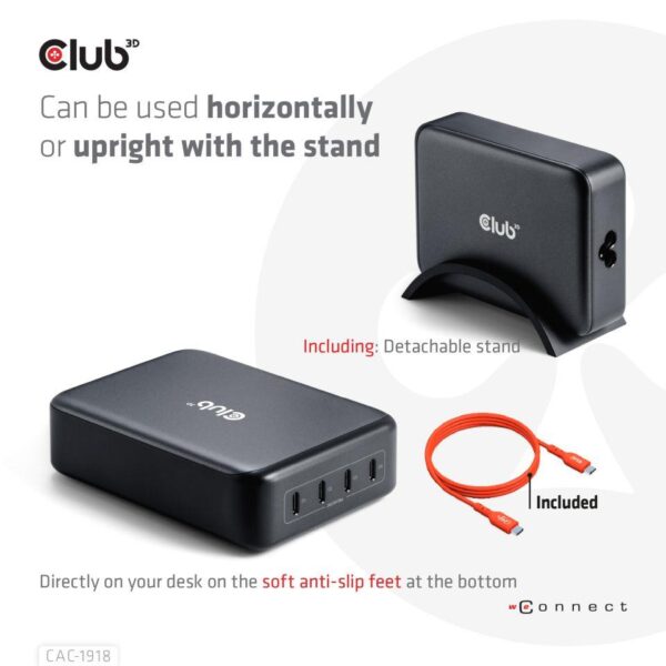 MOBILE CHARGER 4PORT/GAN 240W CAC-1918 CLUB3D - Image 4