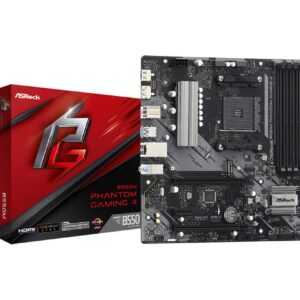 Mainboard|ASROCK|AMD B550|SAM4|MicroATX|1xPCI-Express 3.0 1x|1xPCI-Express 3.0 4x|2xM.2|1xPCI-Express 4.0 16x|Memory DDR4|Memory slots 4|1xHDMI|1xDisplayPort|2xAudio-In|1xAudio-Out|2xUSB 2.0|4xUSB 3.2|1xPS/2|1xRJ45|B550MPHANTOMGAMING4