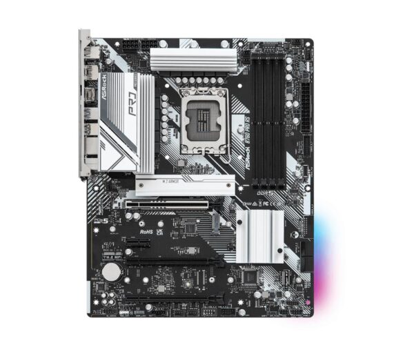 Mainboard|ASROCK|Intel B760 Express|LGA1700|ATX|Memory DDR5|Memory slots 4|1xPCI-Express 3.0 1x|1xPCI-Express 3.0 16x|1xPCI-Express 4.0 16x|1xPCI-Express 5.0 16x|3xM.2|1xHDMI|1xDisplayPort|2xUSB 2.0|5xUSB 3.2|1xUSB-C|1xRJ45|3xAudio port|B760PRORS - Image 3