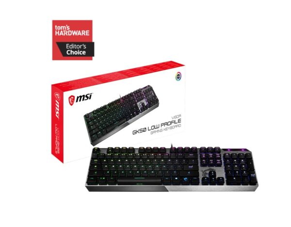 KEYBOARD GAMING BLACK ENG/VIGOR GK50 LOW PROFILE US MSI - Image 4