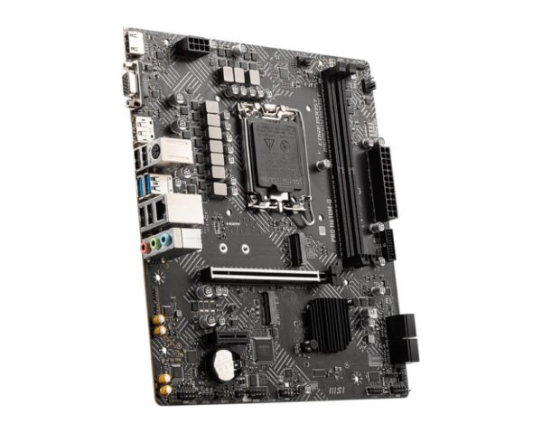 Mainboard|MSI|Intel H610|LGA1700|Micro-ATX|Memory DDR5|Memory slots 2|1xPCI-Express 1x|1xPCI-Express 16x|1xM.2|1x15pin D-sub|1xHDMI|1xDisplayPort|4xUSB 2.0|2xUSB 3.2|1xPS/2|1xRJ45|3xAudio port|PROH610M-GDDR5 - Image 4