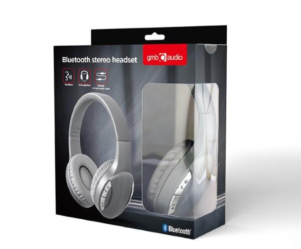 HEADSET BLUETOOTH V5.0/SILVER BTHS-01-SV GEMBIRD - Image 3