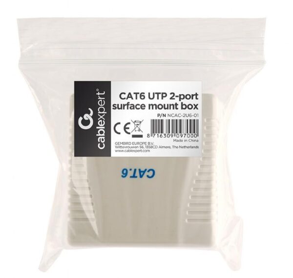 CABLE ACC MOUNT BOX CAT6 UTP/2P NCAC-2U6-01 GEMBIRD - Image 3