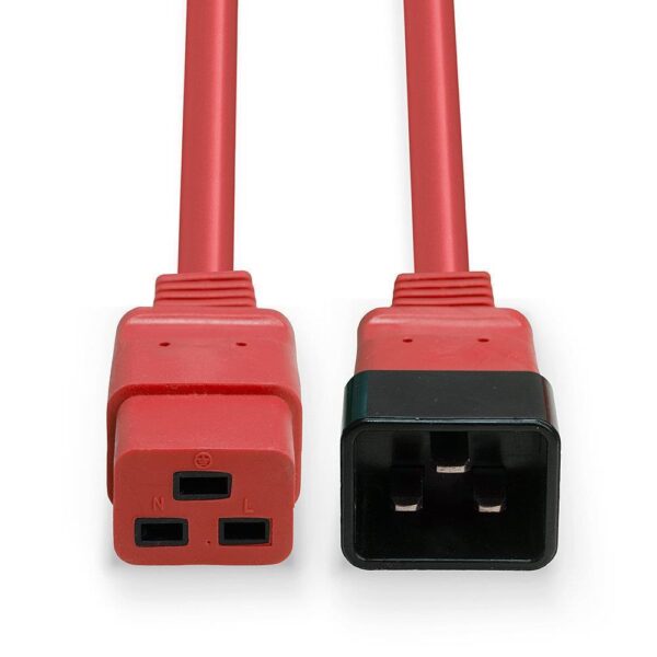 CABLE POWER IEC EXTENSION 3M/RED 30125 LINDY - Image 2