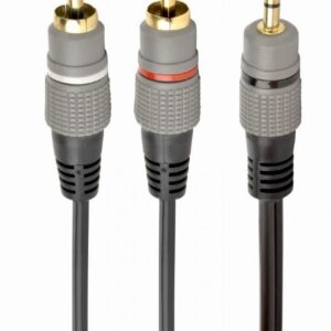 CABLE AUDIO 3.5MM TO 2RCA 10M/GOLD CCA-352-10M GEMBIRD