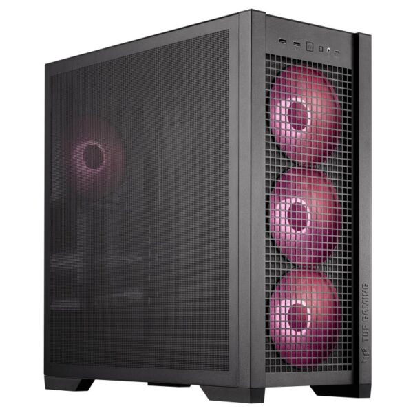 Case|ASUS|TUF Gaming GT302 ARGB|MidiTower|Case product features Transparent panel|Not included|ATX|EATX|MicroATX|MiniITX|Colour Black|TUFGAMINGGT302ARGBBK - Image 3